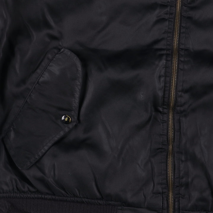 ZOLDER MA-1 Type Military Flight Jacket, Men's Size L Nylon black type Vintage Second Hand