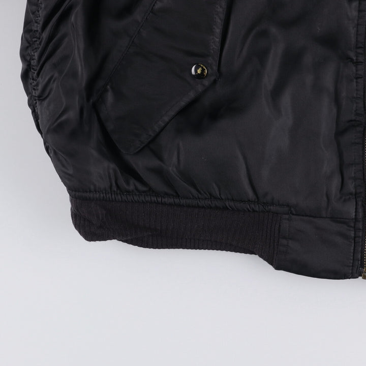 ZOLDER MA-1 Type Military Flight Jacket, Men's Size L Nylon black type Vintage Second Hand