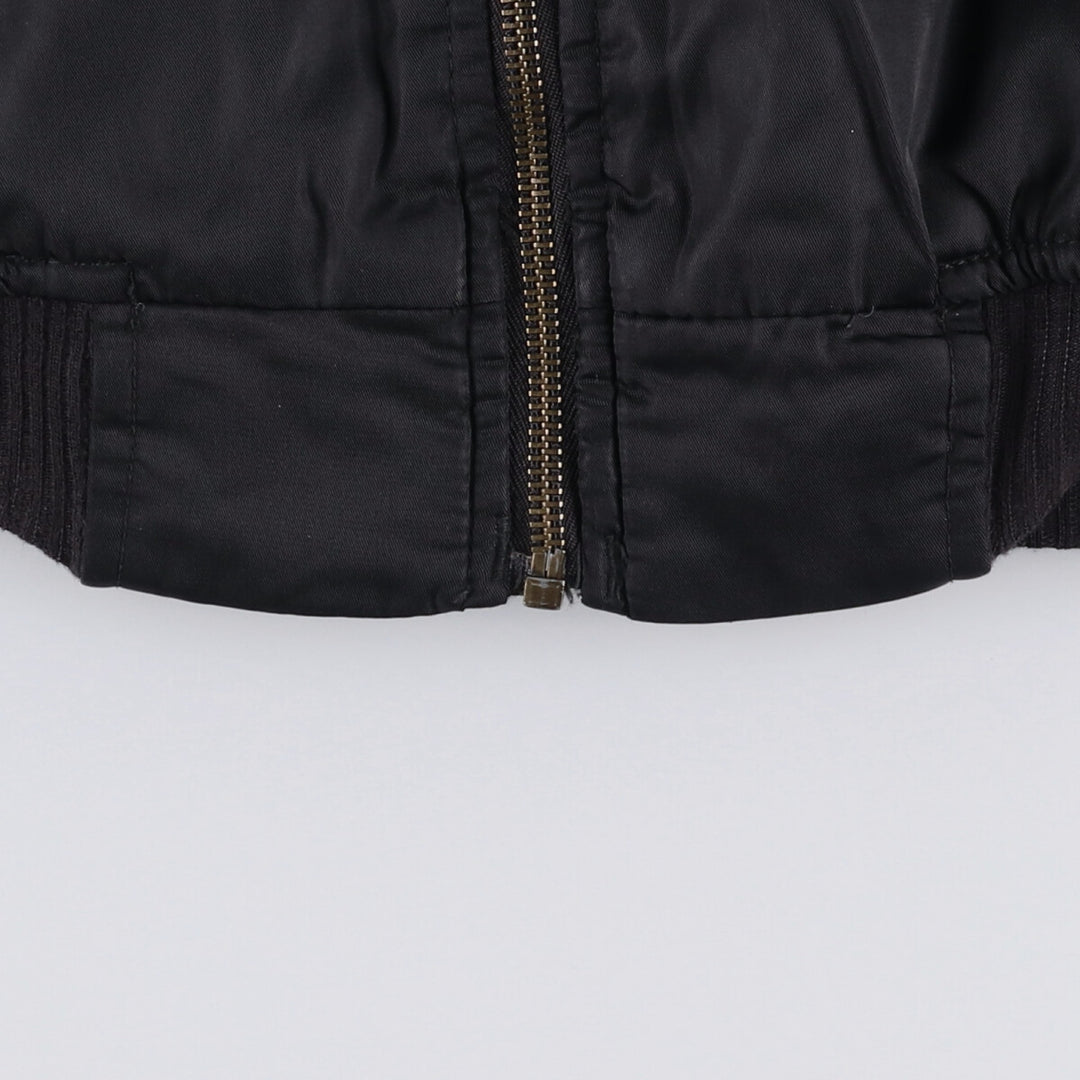 ZOLDER MA-1 Type Military Flight Jacket, Men's Size L Nylon black type Vintage Second Hand
