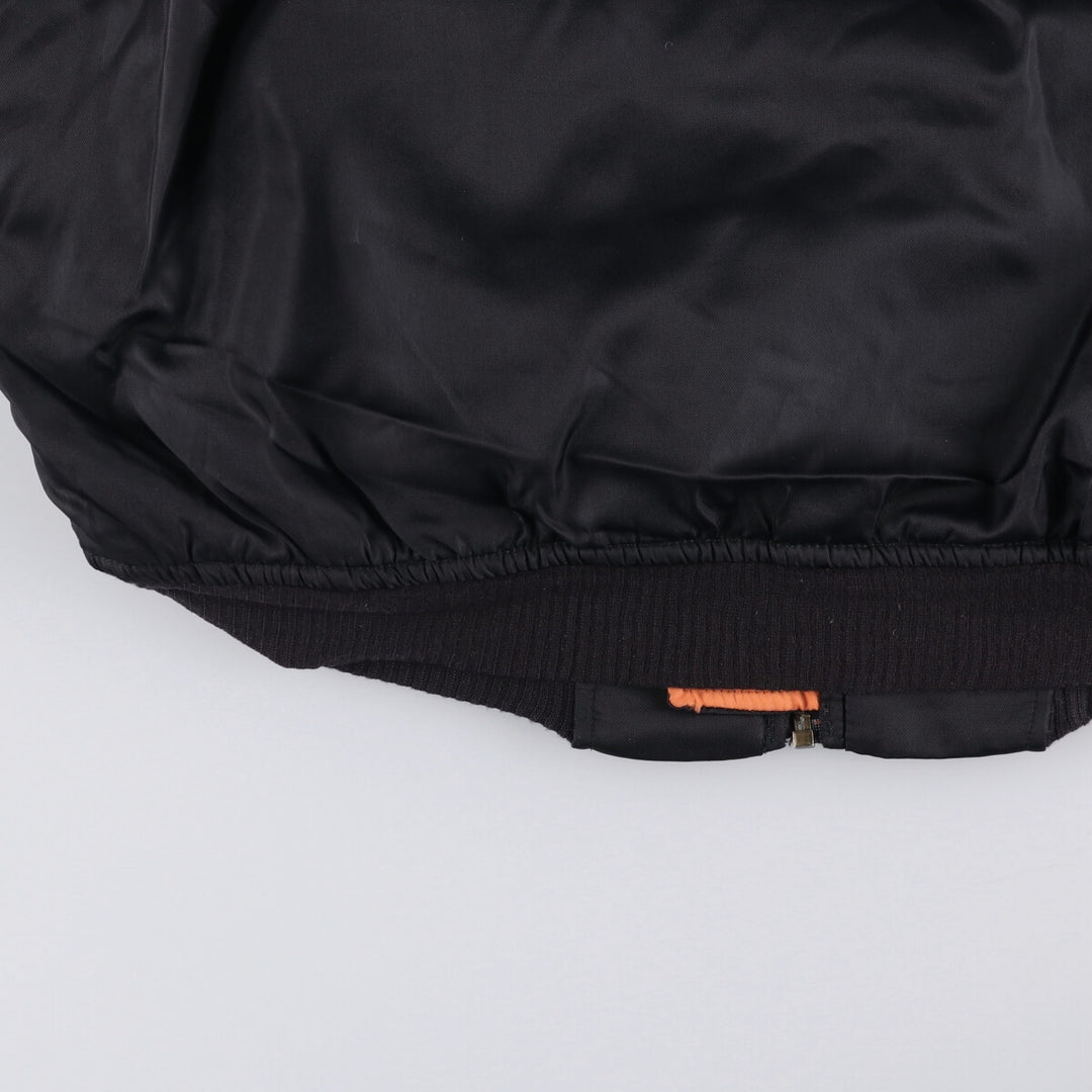 ZOLDER MA-1 Type Military Flight Jacket, Men's Size L Nylon black type Vintage Second Hand