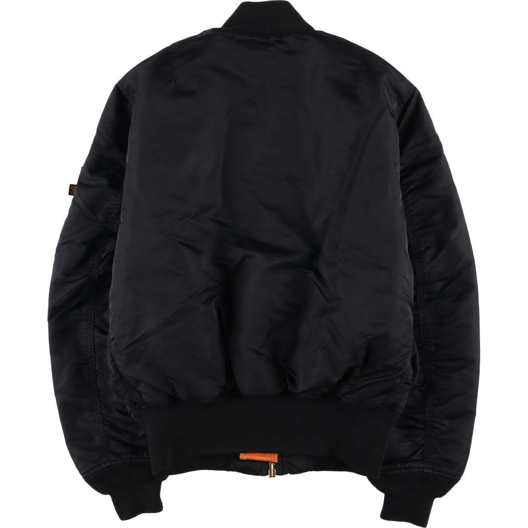 90'S civilian Alpha MA-1 style padded military flight jacket, men's size small, vintage Nylon black type Vintage Second Hand