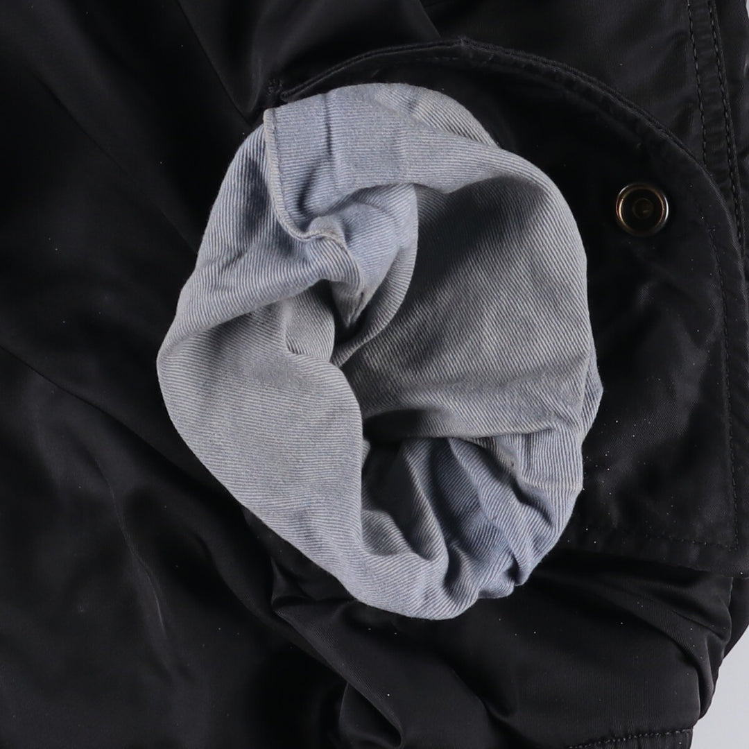 90'S civilian Alpha MA-1 style padded military flight jacket, men's size small, vintage Nylon black type Vintage Second Hand