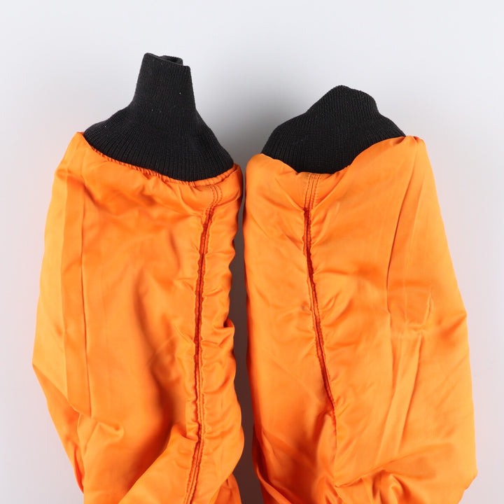 90'S civilian Alpha MA-1 style padded military flight jacket, men's size small, vintage Nylon black type Vintage Second Hand