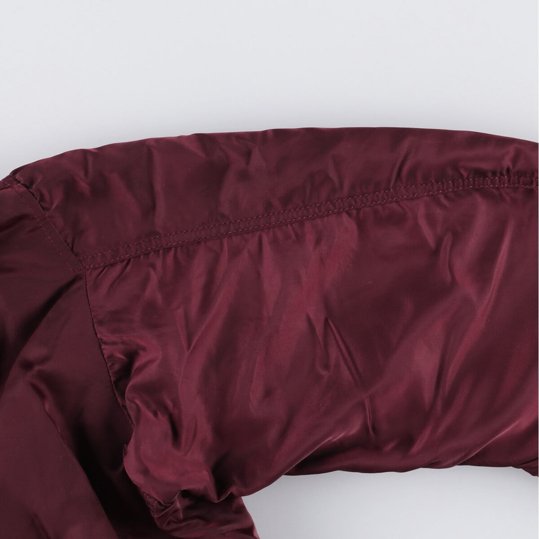80s-90'S Civilian Alpha MA-1 Style Padded Military Flight Jacket, Made in USA, Men's Size L Nylon wine-red Vintage Second Hand