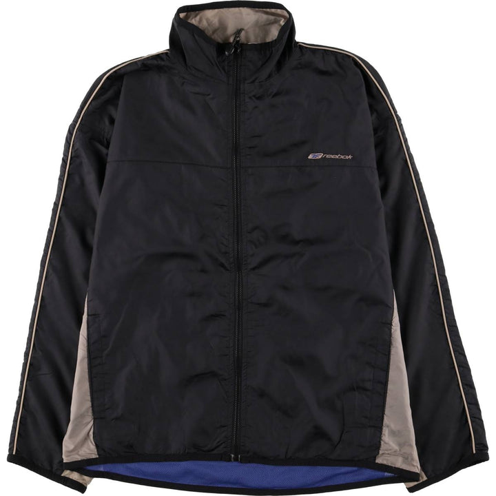 ~00'S Reebok nylon jacket, men's size M Nylon black type Vintage Second Hand