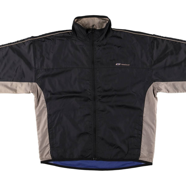 ~00'S Reebok nylon jacket, men's size M Nylon black type Vintage Second Hand