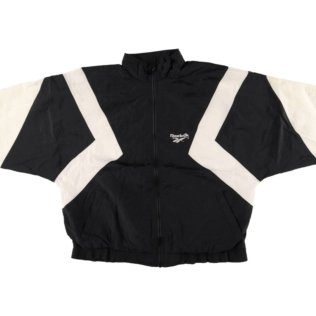 90'S Reebok Nylon Jacket, Men's M Size, Vintage Nylon black type Vintage Second Hand