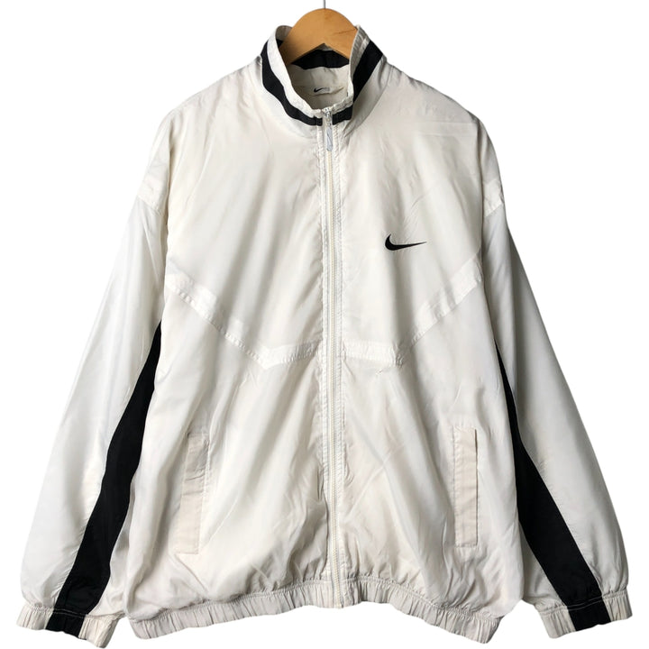 Vintage 90s-00'S Nike back logo windbreaker, men's size XL polyester white type Vintage Second Hand