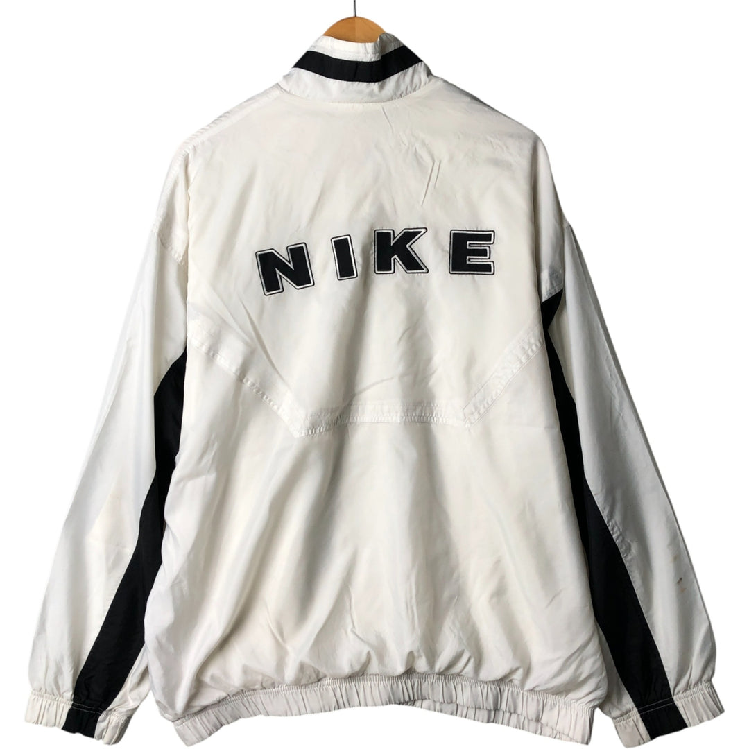 Vintage 90s-00'S Nike back logo windbreaker, men's size XL polyester white type Vintage Second Hand