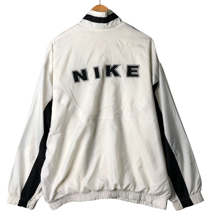 Vintage 90s-00'S Nike back logo windbreaker, men's size XL polyester white type Vintage Second Hand