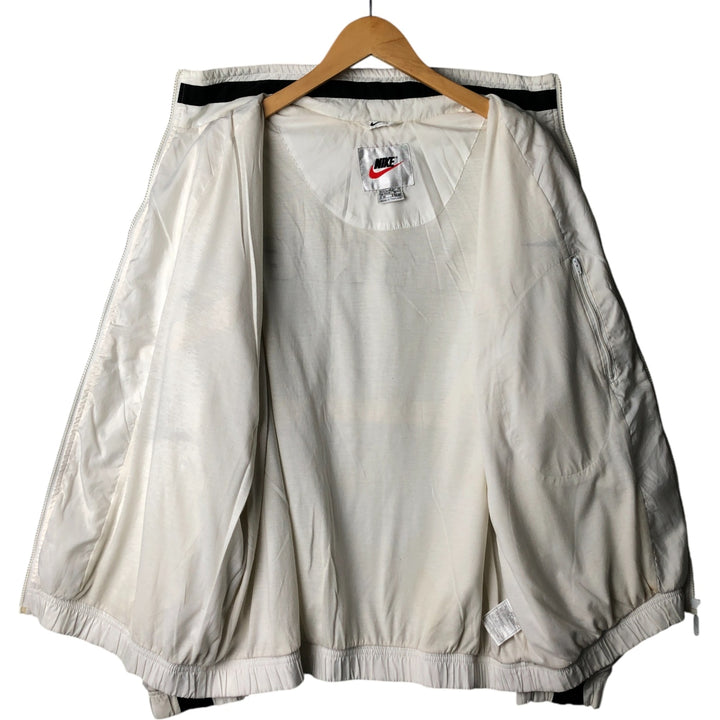 Vintage 90s-00'S Nike back logo windbreaker, men's size XL polyester white type Vintage Second Hand