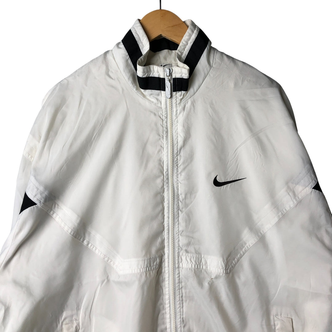 Vintage 90s-00'S Nike back logo windbreaker, men's size XL polyester white type Vintage Second Hand