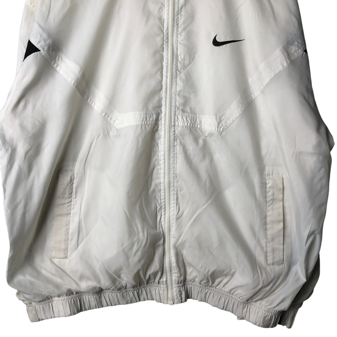 Vintage 90s-00'S Nike back logo windbreaker, men's size XL polyester white type Vintage Second Hand