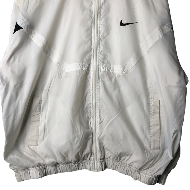 Vintage 90s-00'S Nike back logo windbreaker, men's size XL polyester white type Vintage Second Hand