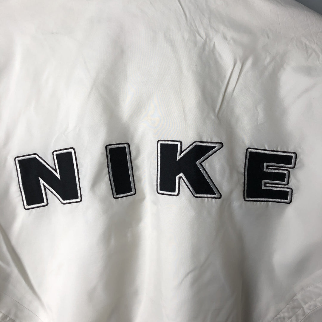 Vintage 90s-00'S Nike back logo windbreaker, men's size XL polyester white type Vintage Second Hand