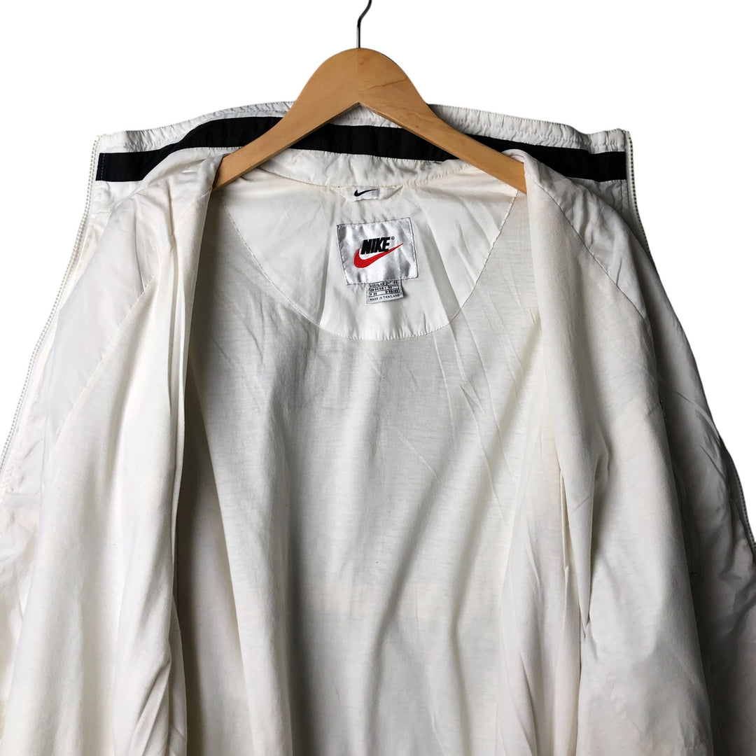 Vintage 90s-00'S Nike back logo windbreaker, men's size XL polyester white type Vintage Second Hand