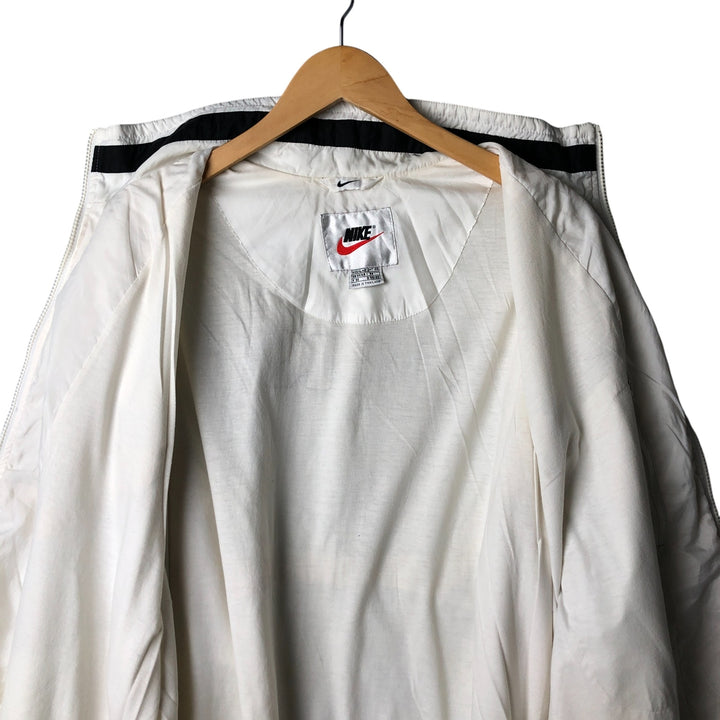 Vintage 90s-00'S Nike back logo windbreaker, men's size XL polyester white type Vintage Second Hand