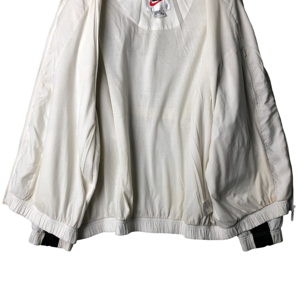 Vintage 90s-00'S Nike back logo windbreaker, men's size XL polyester white type Vintage Second Hand