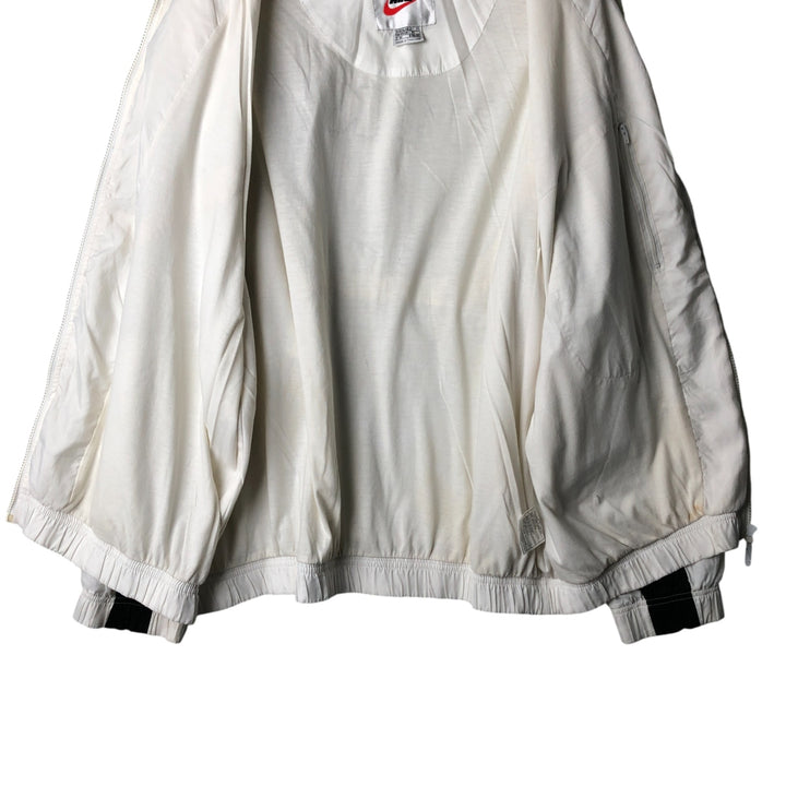 Vintage 90s-00'S Nike back logo windbreaker, men's size XL polyester white type Vintage Second Hand