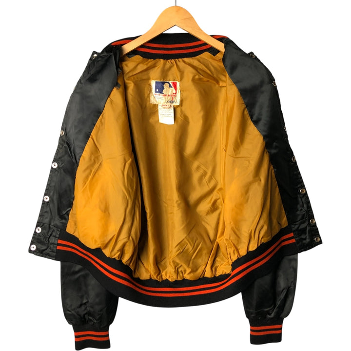 Vintage 90'S SHAIN Baltimore Orioles nylon stadium jacket, made in Canada, size L, men's Nylon black type Vintage Second Hand