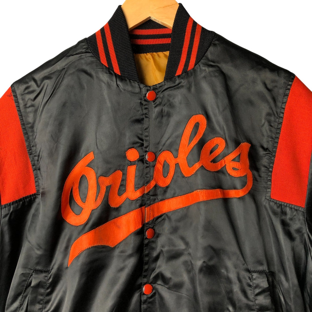 Vintage 90'S SHAIN Baltimore Orioles nylon stadium jacket, made in Canada, size L, men's Nylon black type Vintage Second Hand