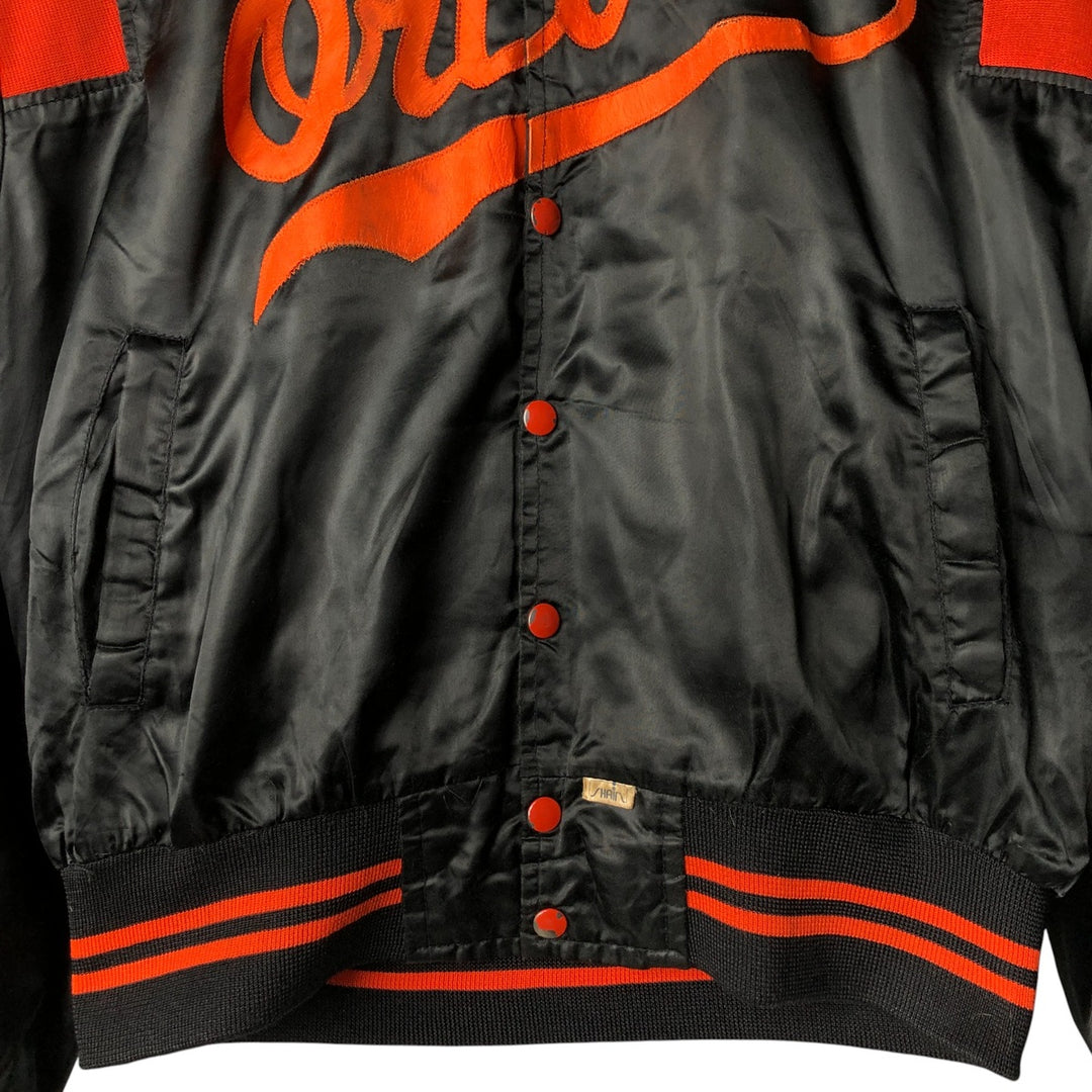 Vintage 90'S SHAIN Baltimore Orioles nylon stadium jacket, made in Canada, size L, men's Nylon black type Vintage Second Hand