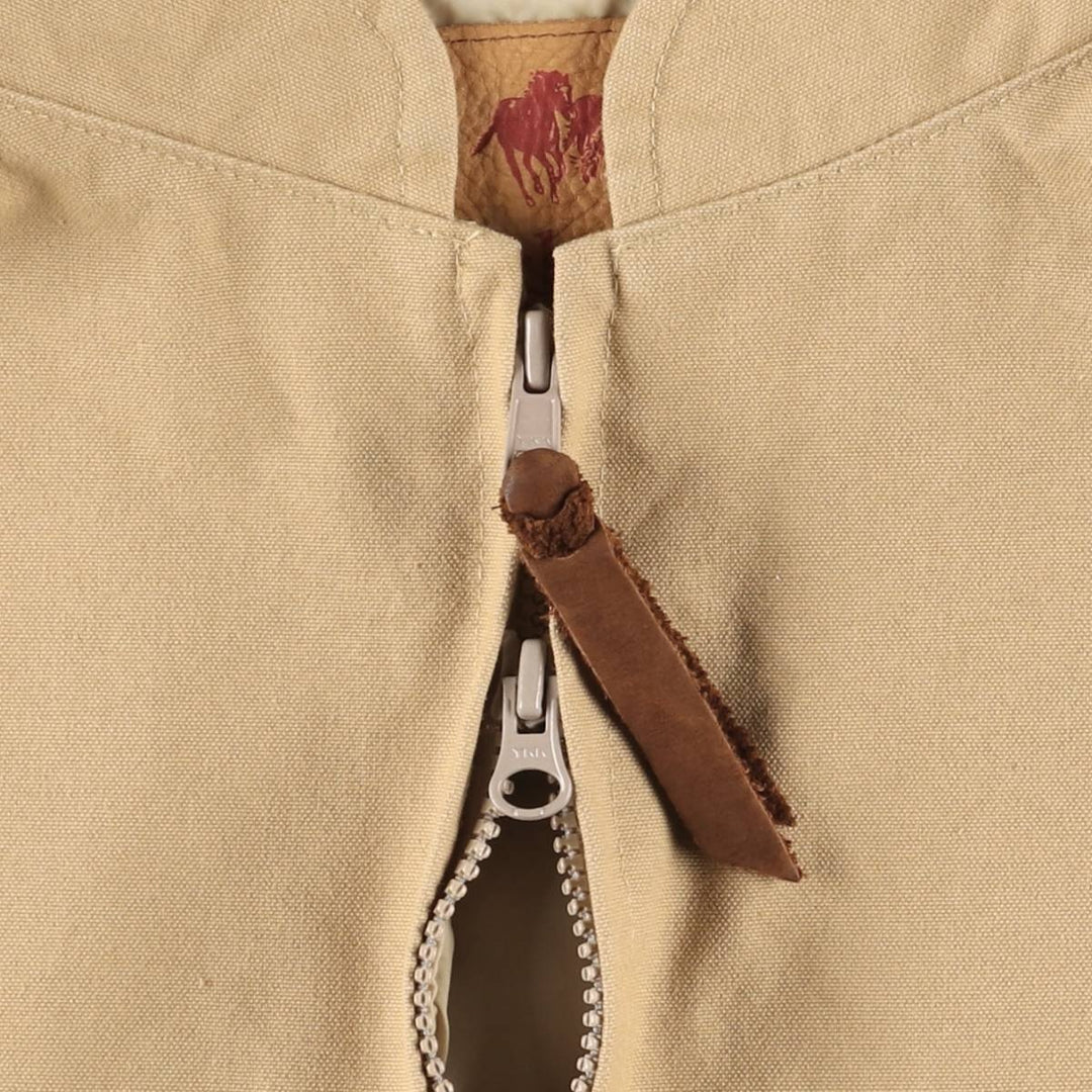 Schaefer Duck Vest, Made in USA, Men's XL cotton Beige type Vintage Second Hand