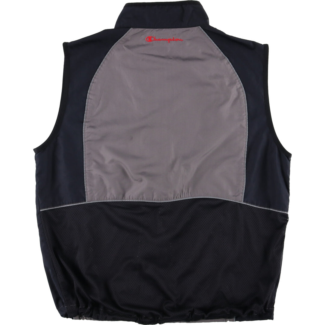 00s~ Champion Authentic Athletic Apparel Warm-up vest, men's size L unclear gray type Vintage Second Hand