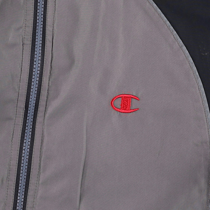 00s~ Champion Authentic Athletic Apparel Warm-up vest, men's size L unclear gray type Vintage Second Hand