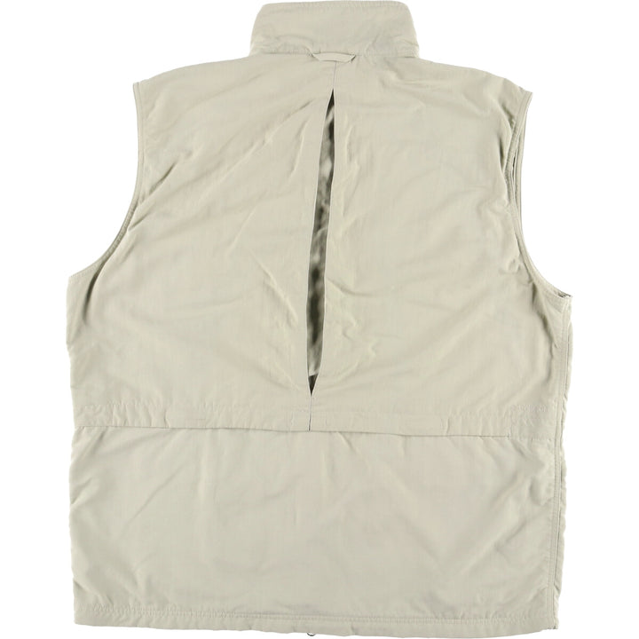 Columbia Titanium Stand Collar Fishing Vest, Men's XL Nylon Khaki type beige Vintage Second Hand