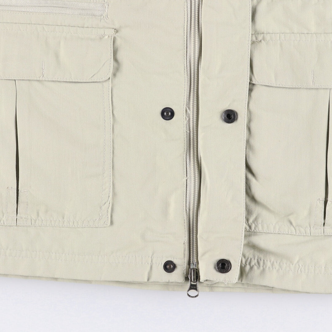 Columbia Titanium Stand Collar Fishing Vest, Men's XL Nylon Khaki type beige Vintage Second Hand