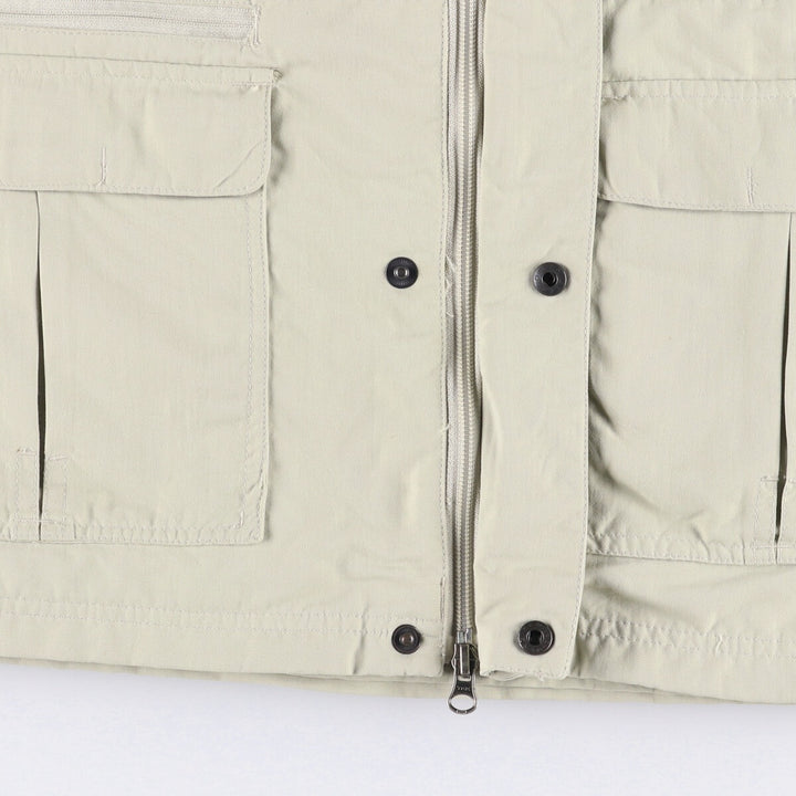 Columbia Titanium Stand Collar Fishing Vest, Men's XL Nylon Khaki type beige Vintage Second Hand
