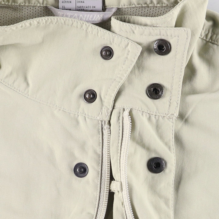 Columbia Titanium Stand Collar Fishing Vest, Men's XL Nylon Khaki type beige Vintage Second Hand