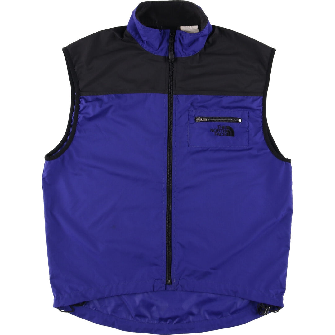 90'S THE NORTH FACE Warm-up vest, men's size L, vintage polyester Purple type blue-purple Vintage Second Hand