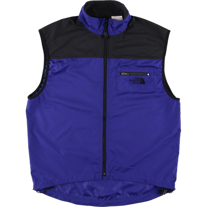 90'S THE NORTH FACE Warm-up vest, men's size L, vintage polyester Purple type blue-purple Vintage Second Hand