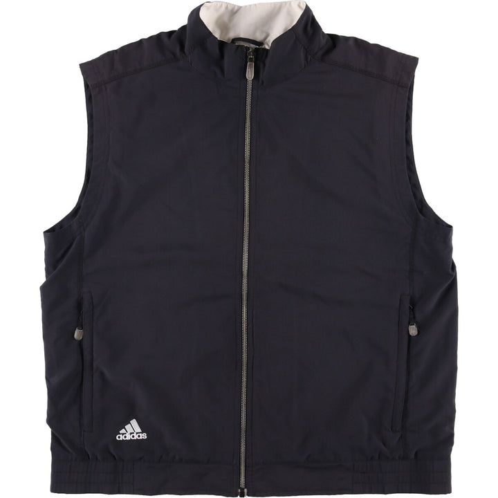 00'S adidas CLIMAPROOF WIND warm-up vest, men's size M polyester black type Vintage Second Hand