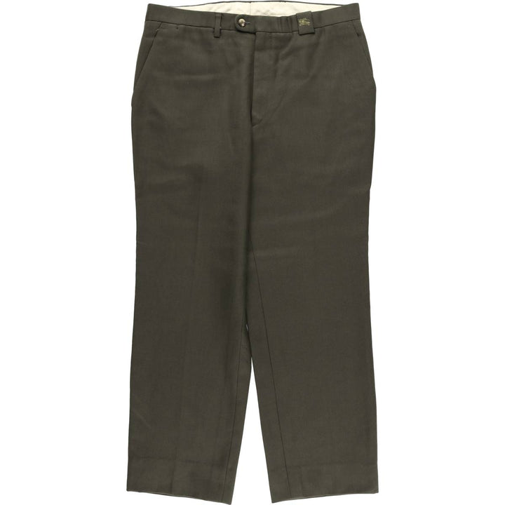 Burberry's BURBERRYS OF LONDON wool pants and slacks for men, size W33 polyester Khaki type Vintage Second Hand