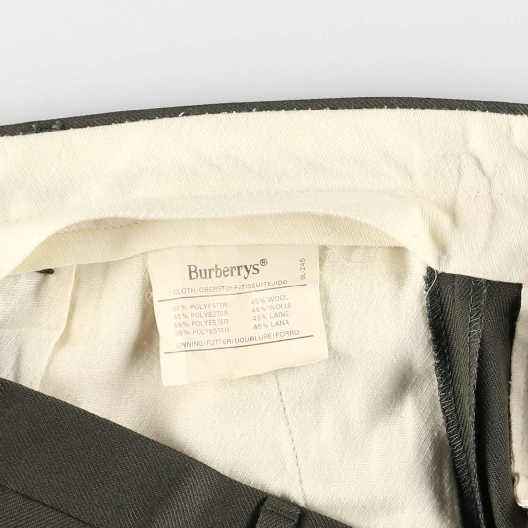 Burberry's BURBERRYS OF LONDON wool pants and slacks for men, size W33 polyester Khaki type Vintage Second Hand