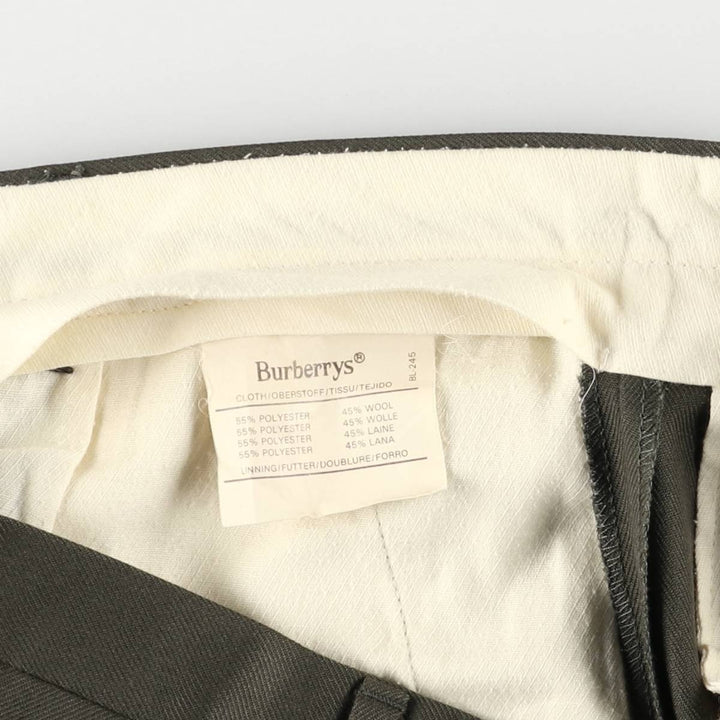 Burberry's BURBERRYS OF LONDON wool pants and slacks for men, size W33 polyester Khaki type Vintage Second Hand