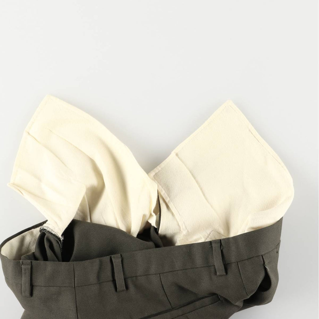 Burberry's BURBERRYS OF LONDON wool pants and slacks for men, size W33 polyester Khaki type Vintage Second Hand