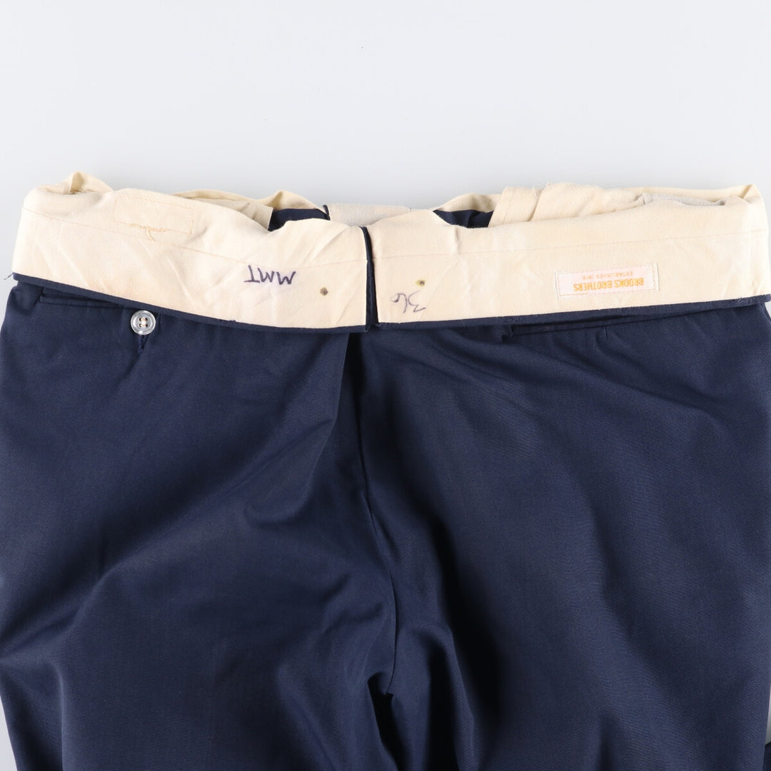 Vintage 1970'S Brooks Brothers men's slacks, size W36 unclear navy blue type Vintage Second Hand