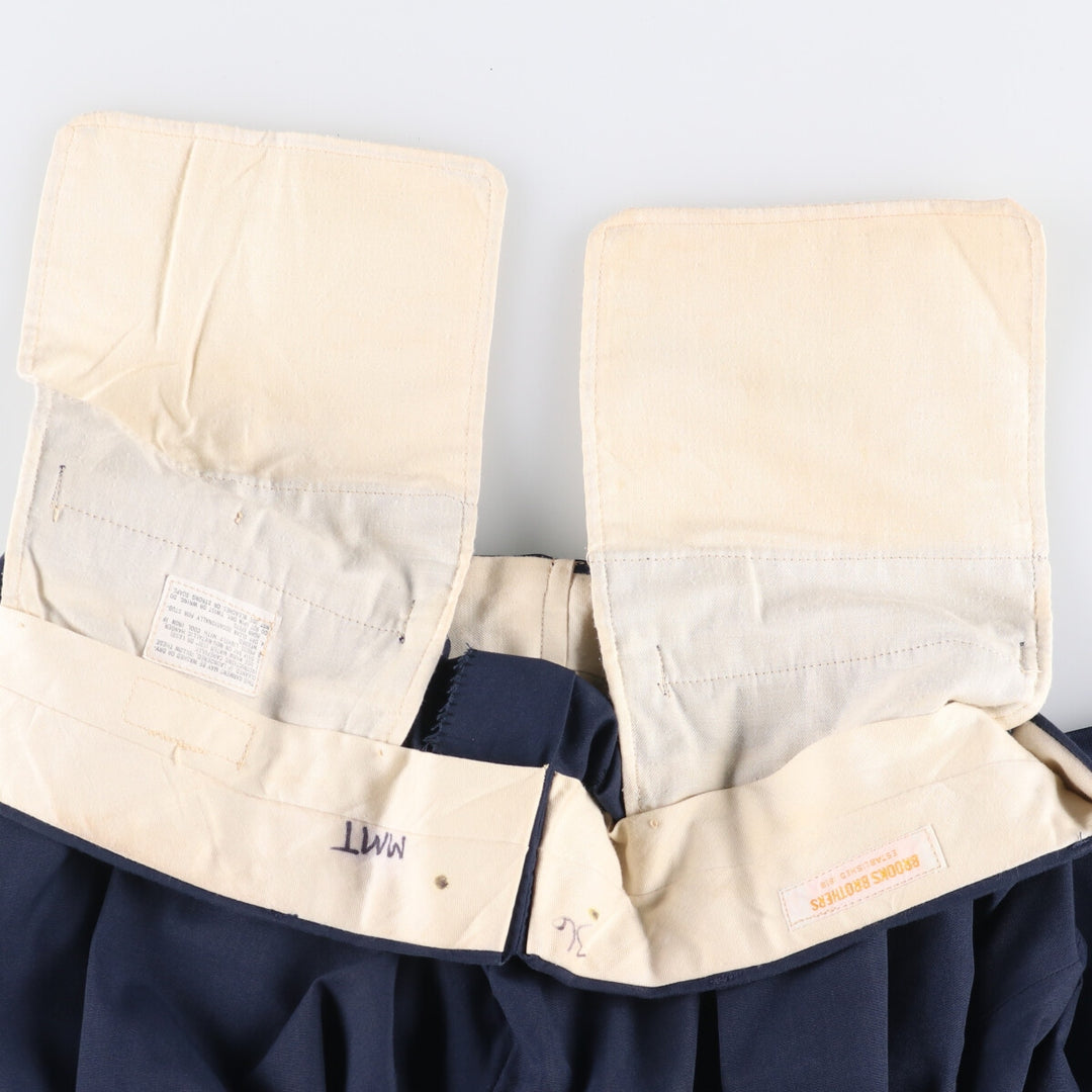 Vintage 1970'S Brooks Brothers men's slacks, size W36 unclear navy blue type Vintage Second Hand