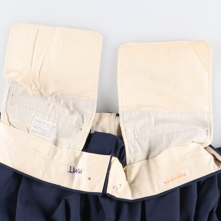 Vintage 1970'S Brooks Brothers men's slacks, size W36 unclear navy blue type Vintage Second Hand