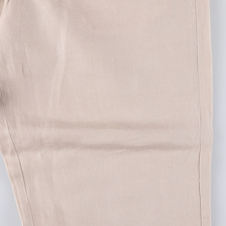 Brooks Brothers 346 Linen Pants, Men's Size 35 (equivalent to a W35) linen Beige type Vintage Second Hand