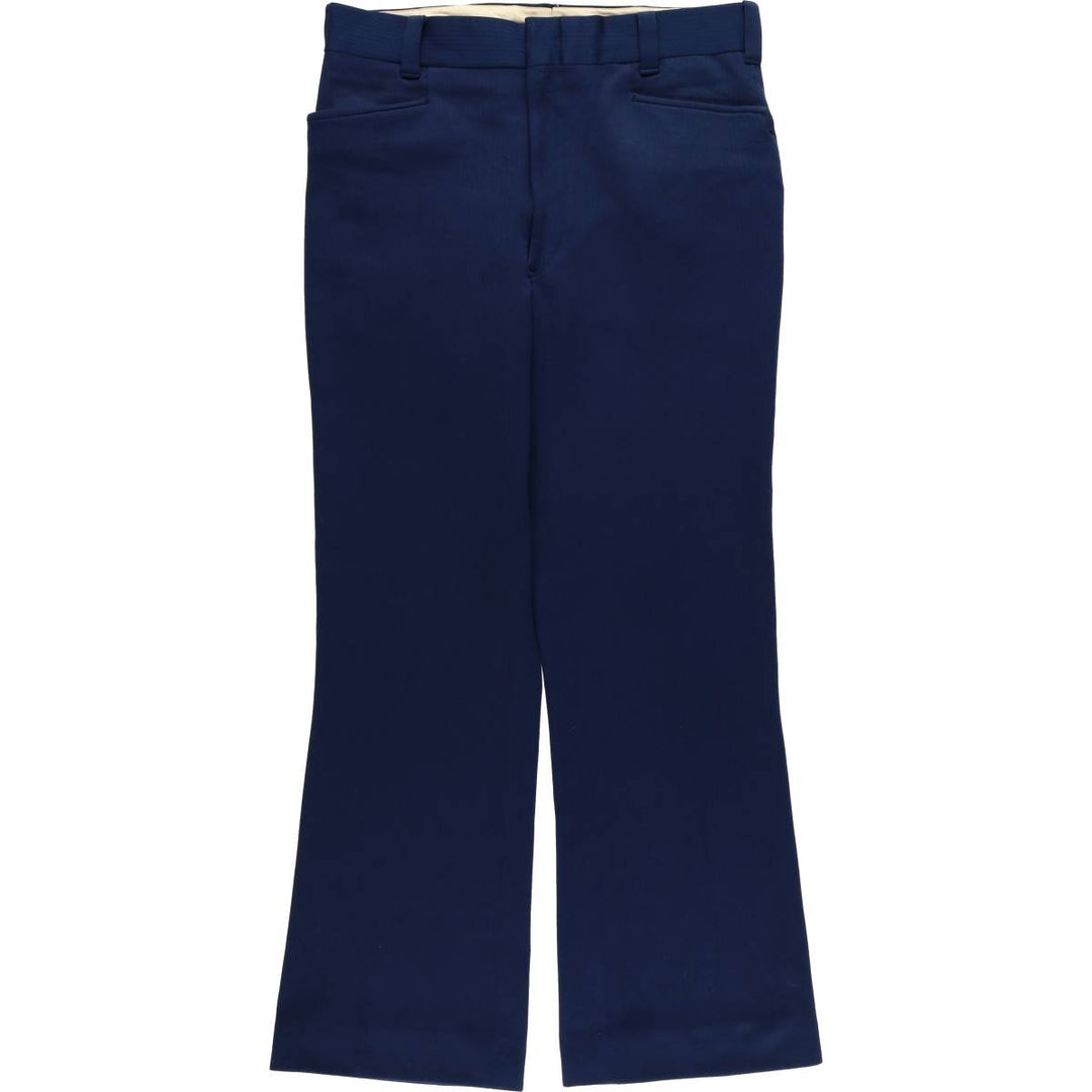 Vintage 90'S Jantzen Double Knit Flare Pants, Men's Size 34 unclear navy blue type Vintage Second Hand