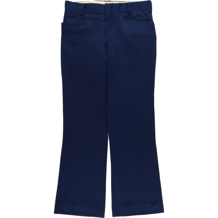 Vintage 90'S Jantzen Double Knit Flare Pants, Men's Size 34 unclear navy blue type Vintage Second Hand