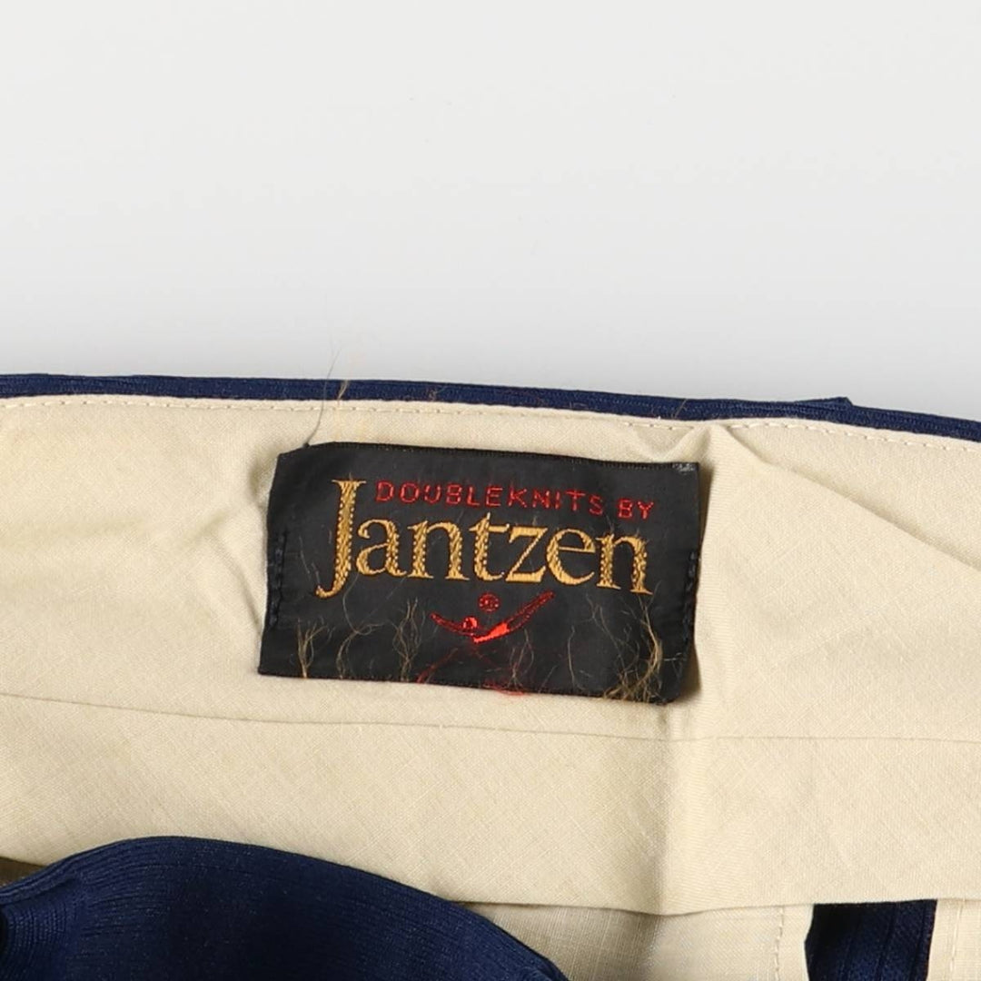 Vintage 90'S Jantzen Double Knit Flare Pants, Men's Size 34 unclear navy blue type Vintage Second Hand