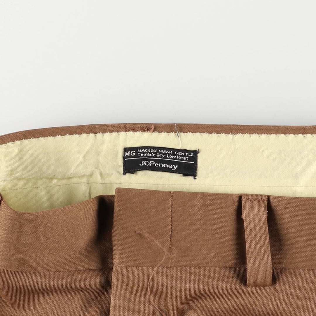Vintage 1980'S JCPenney men's flare pants, size W34 unclear brown type Vintage Second Hand