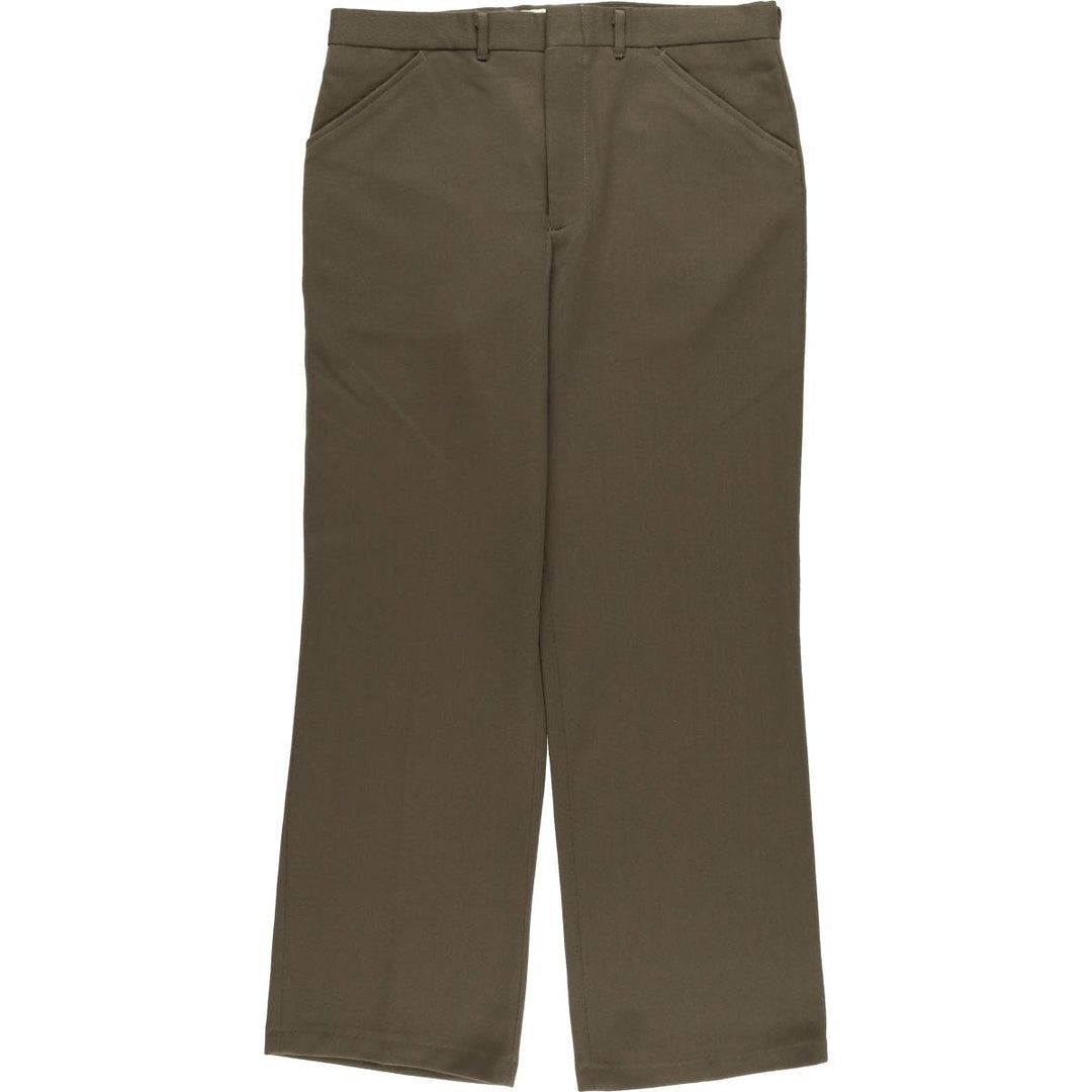 90'S Vintage Men's Slacks, Made in USA, Size W33 unclear Khaki type brown Vintage Second Hand