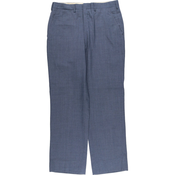 Vintage 80s-90'S Brooks Brothers 346 Polyester/Wool Pants, Men's Size 35 (approx.) polyester blue type Vintage Second Hand